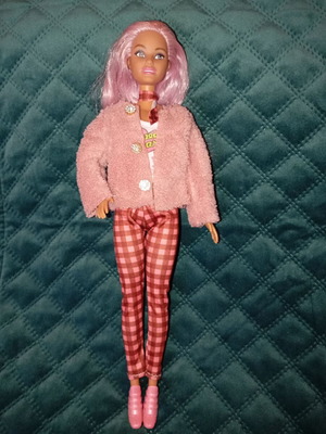 Barbie FXN98 κούκλα ποπ σταρ με ροζ-μοβ μαλλιά και ροζ ρούχα