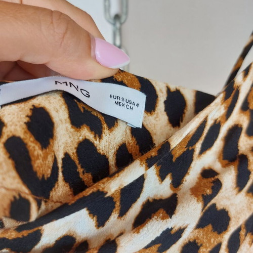 Mango leopard print dress, size S