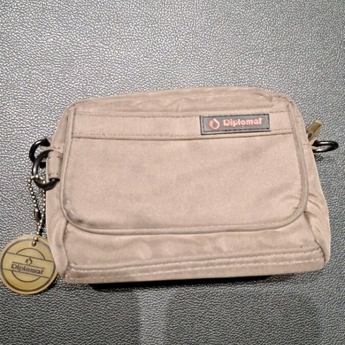 Diplomat wallet bag used, beige