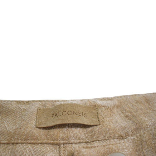 Falconeri Beige Jacquard Wide Leg Trousers, Size S