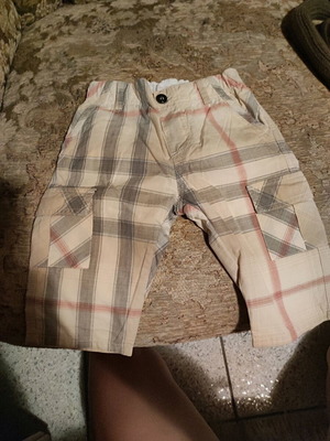 Burberry baby boy set like new, 6-month pants and 9-month polo shirt