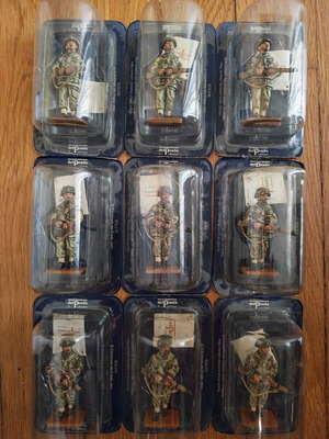 Del Prado Collectible Soldier Figures pack of 9 sealed, like new