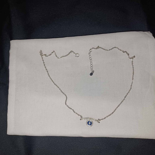 Silver necklace mataki new in blue color