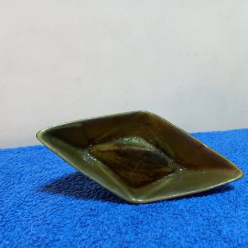 Bronze Paper Boat Sculpture used with green-gold patina