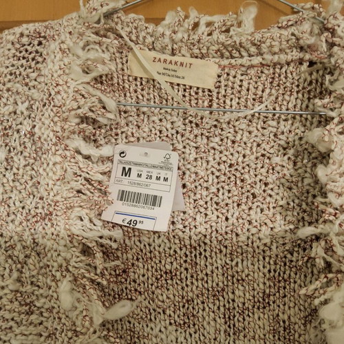 Zara women's knitted cardigan new, size S-M, pink multicolor