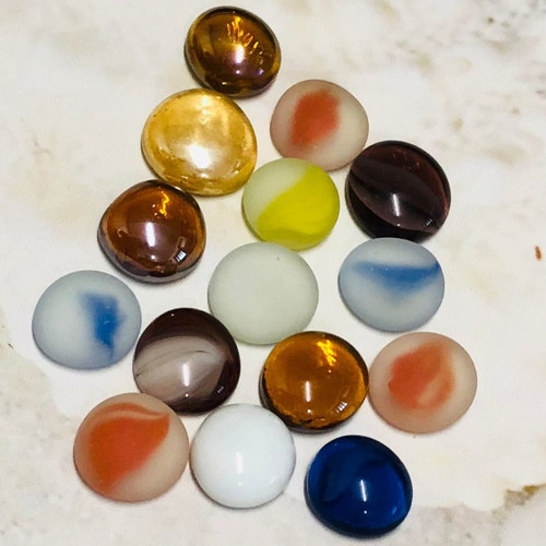 Pack of 15 multicolored cabochon cut stones new