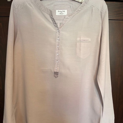 Massimo Dutti thin lilac shirt new, size 40, cotton and silk