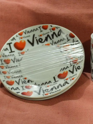 Collectible set of 2 espesso coffee cups from Vienna, new