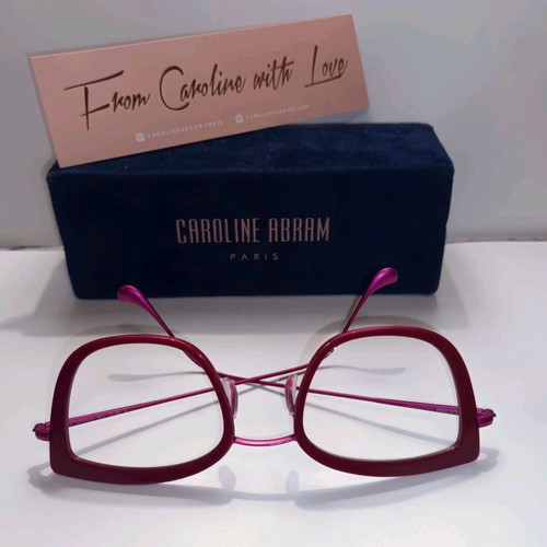 Caroline Abram Paris cat-eye eyeglasses like new, red and fuchsia