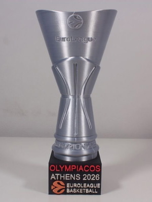 Κύπελλο Ολυμπιακού Ευρωλίγκα 2026 συλλεκτικό με βάση, καινούργιο