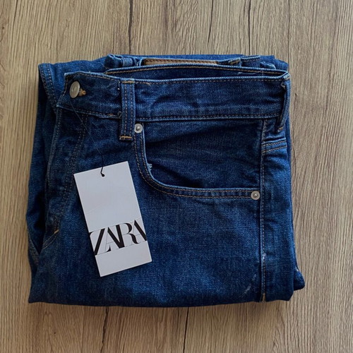 Zara Blue Denim Jeans Size 42 New