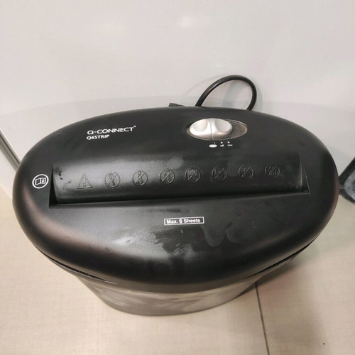 Q CONNECT paper shredder used, black