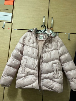 Ativo pink puffer jacket like new with fur and removable hood