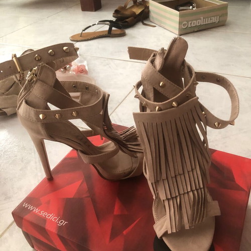 Sedici sandals new, beige, size 38, platform style