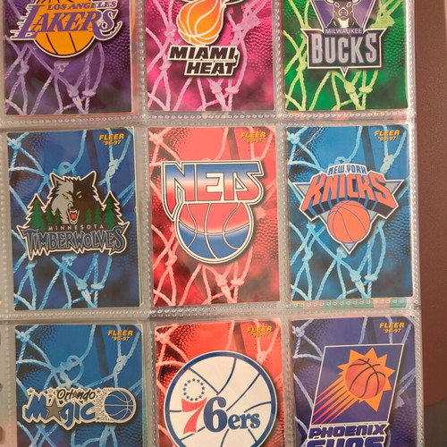 NBA Fleer Upper Deck 1996-1997 Complete Card Album used