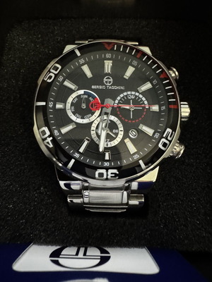 Sergio Tacchini wristwatch like new, black and silver