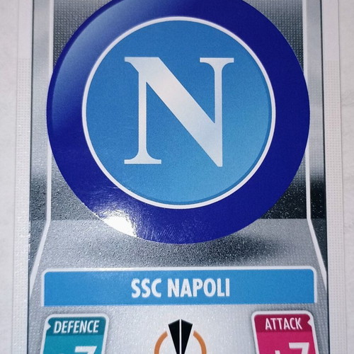 Napoli Europa League collectible card used, Topps UEFA Match Attax 2021-2022