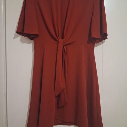 Primark women's terracotta mini dress like new