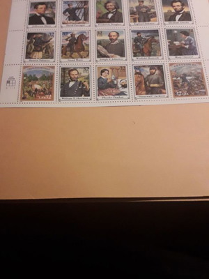 Civil War 1861-1865 20 stamps mint with glue