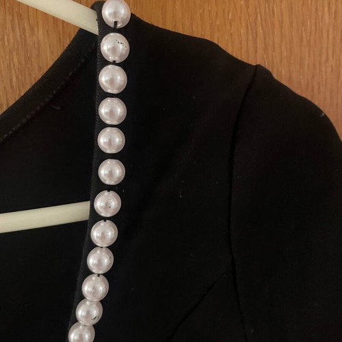 Mini dress RINKACHO black with pearls on back, like new, size M (S)