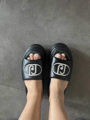 Liu Jo slippers like new, black and silver, size 36