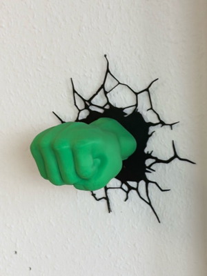 Hulk Smash 3D Print Wall Decor like new