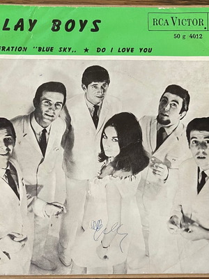 Play Boys Operation Blue Sky 45 record with rare cover used