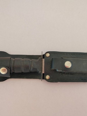Diving knife with sheath used, 28cm length