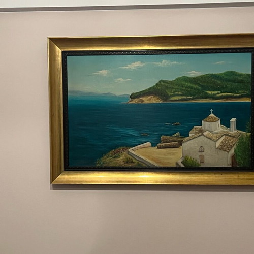 Painting by artist N. Sidiropoulos used