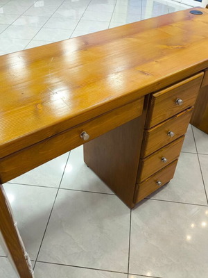 Handmade desk for 2 people like new with removable drawer unit and 6 drawers