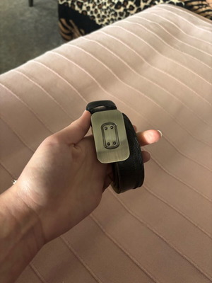 Leather black belt like new, 105cm