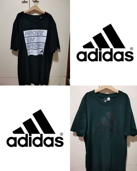 Δύο (2) μπλούζες Adidas νούμερο Medium