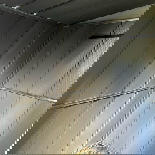 Metal storage shed ideal for outdoor space, spacious