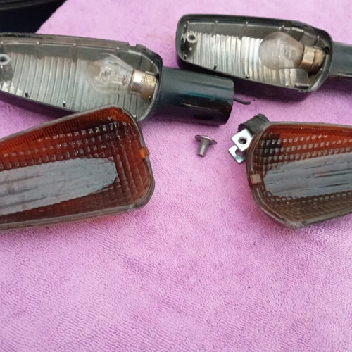 Honda Transalp turn signal set used with smoked lenses and bulbs
