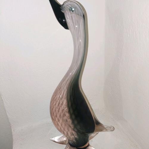 Murano large swan 32 cm like new, crystal decoration