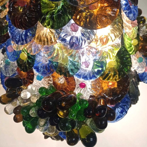 Παλιά επιτραπέζια λάμπα Murano Art Glass ιταλικής τέχνης δεκαετίας '50 σε άριστη κατάσταση