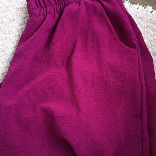 Wide-leg pants like new, size XL, purple