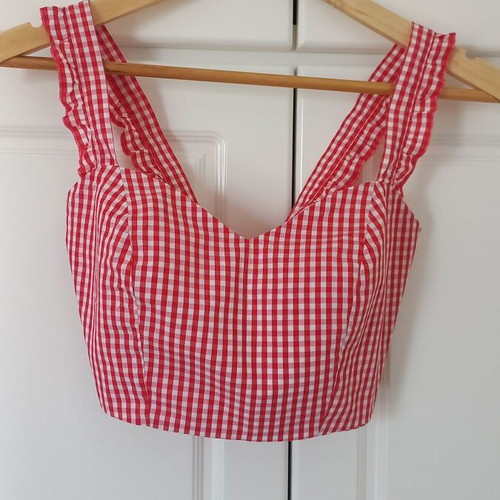 Crop top Tezenis like new, red and white, size M