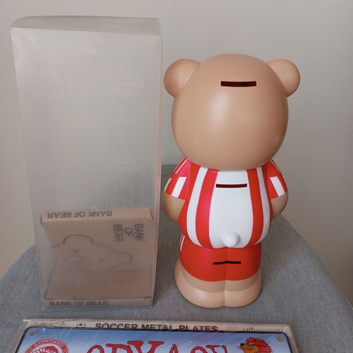 Olympiakos Thrylos metal sign and Bank of Bear bear piggy bank #10
