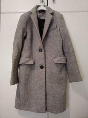 Zara woman μάλλινο παλτό xsmall σαν καινούργιο, γκρι