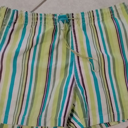 Boys' summer set used, striped swim shorts and Ipanema flip-flops