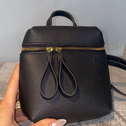 Black crossbody bag new with gold zipper