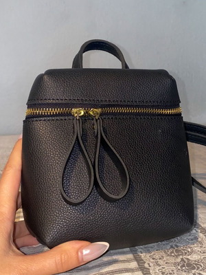 Black crossbody bag new with gold zipper