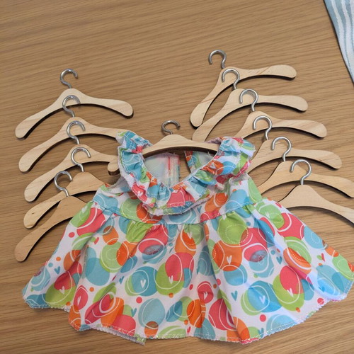 Wooden doll hangers pack of 12 new