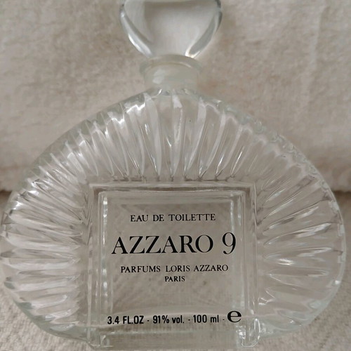 Azzaro 9 perfume bottle like new, vintage, empty 100 ml