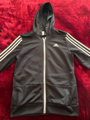 Adidas kids unisex jacket like new, black, size L