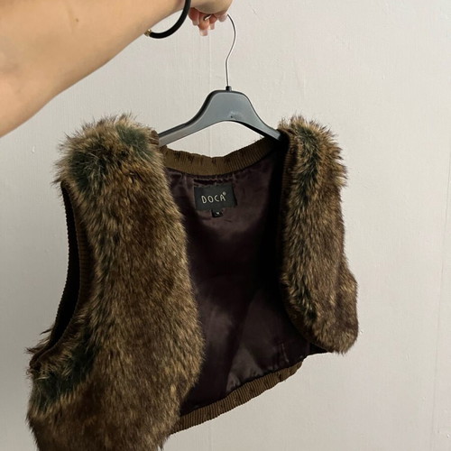 Doca fur bolero used, brown no s-m