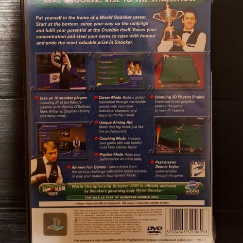 World Championship Snooker 2002 PS2 μεταχειρισμένο αθλητικό παιχνίδι