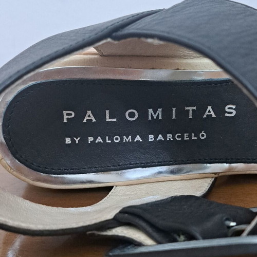 Paloma Barceló Palomitas platforms like new, leather and wood, size 37