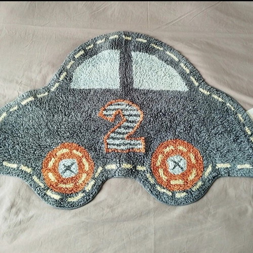 Children's rug car shape cotton like new